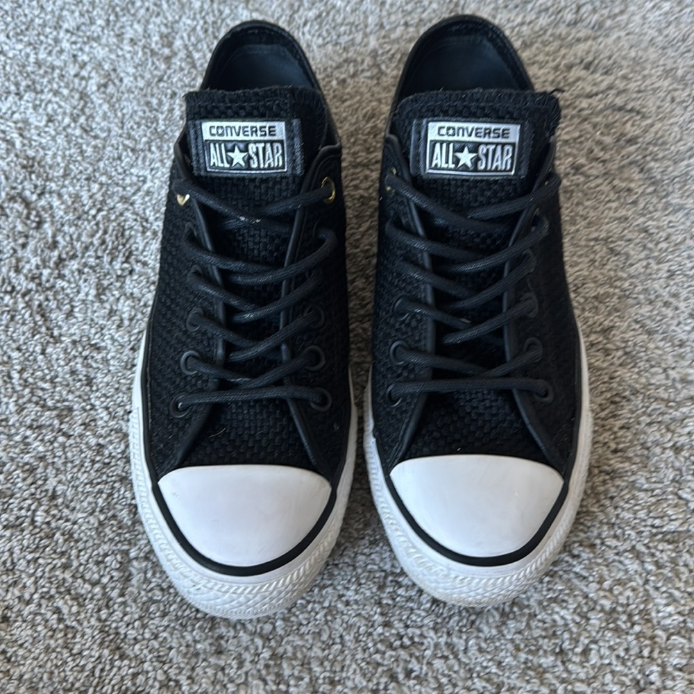 Black Textured Converse, Size 8